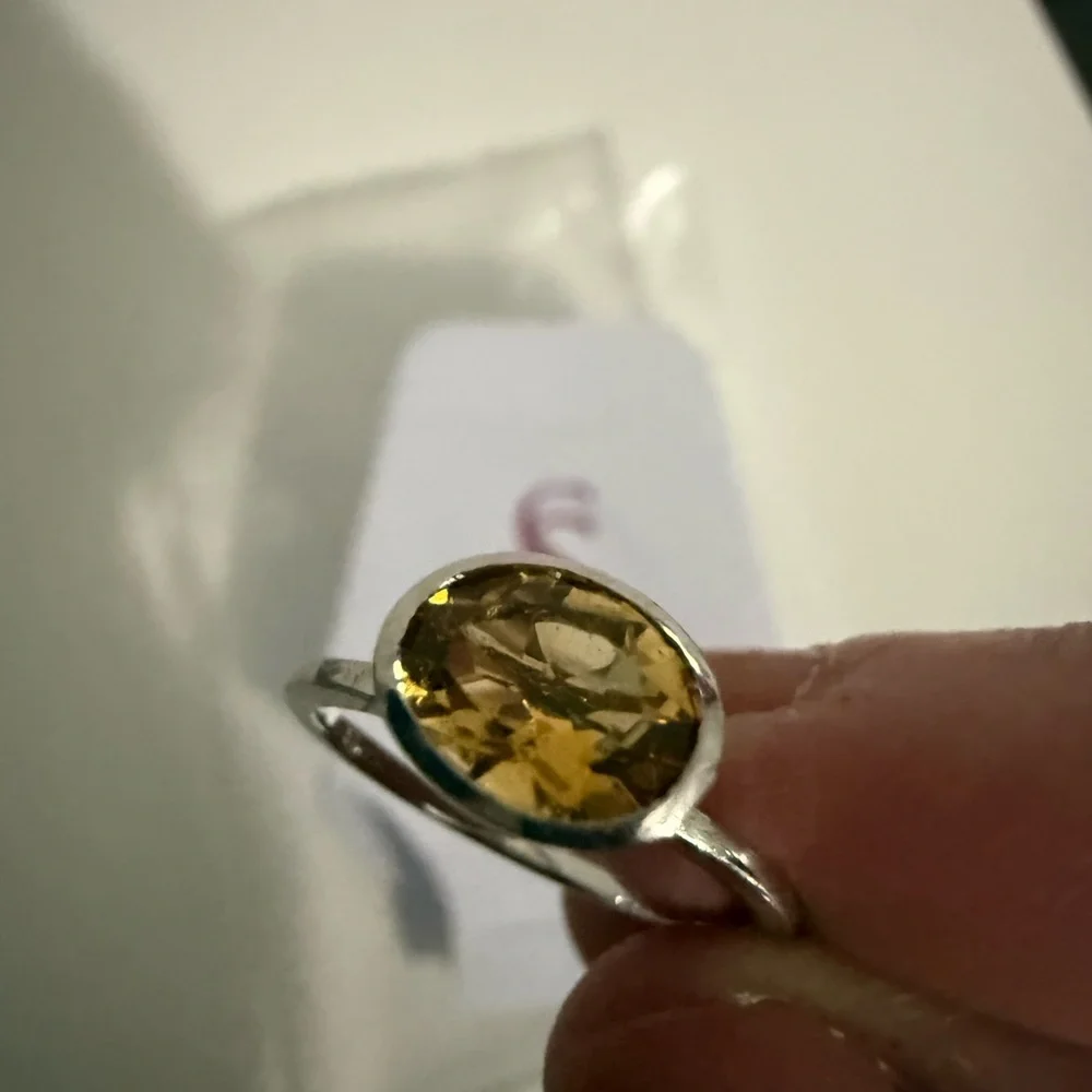 Savvy Cie Sterling Silver Citrine ring